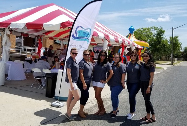 Dental team at outdoor event