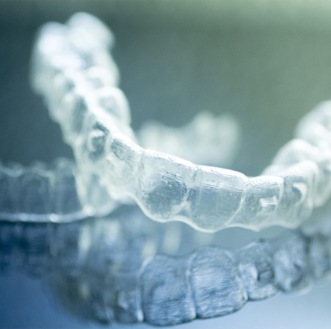 Clear Invisalign trays