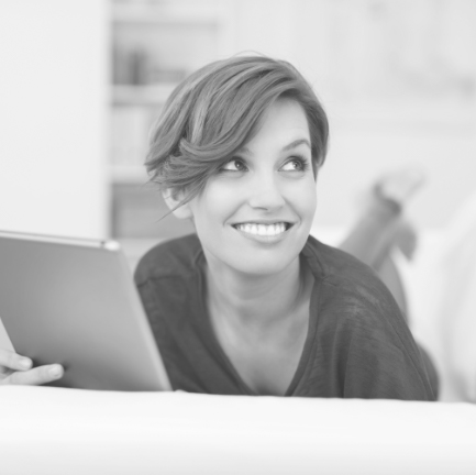 Woman with beautiful smile after periodontal therapy